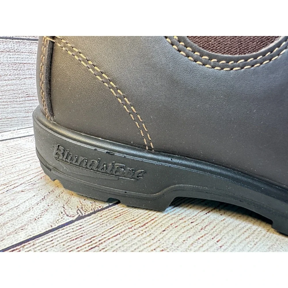 Blundstone 550 Rustic Brown Leather Chelsea Pull On Boots Men's Size US 9.5